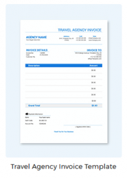 Travel Agency Invoice Template - LetterHUB