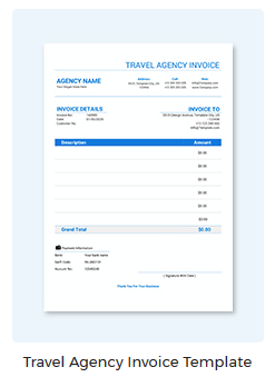 Travel Agency Invoice Template LetterHUB