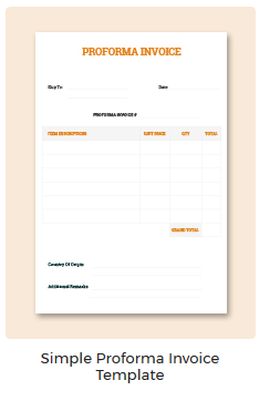 Simple Proforma Invoice Template