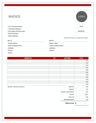 Contractor Invoice Template Google Docs - LetterHUB