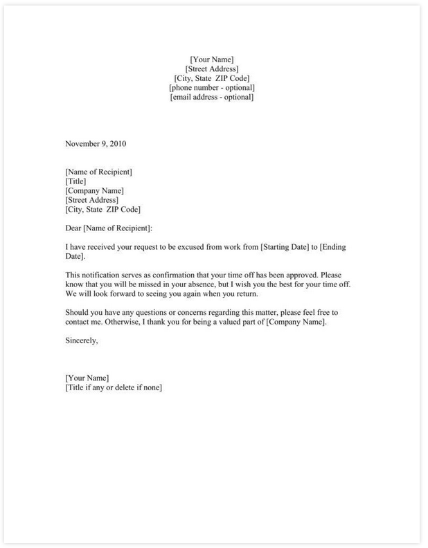 travel approval letter template