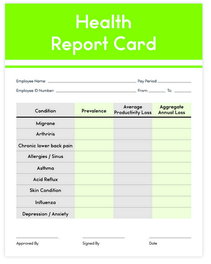 Free Health Report Card Template